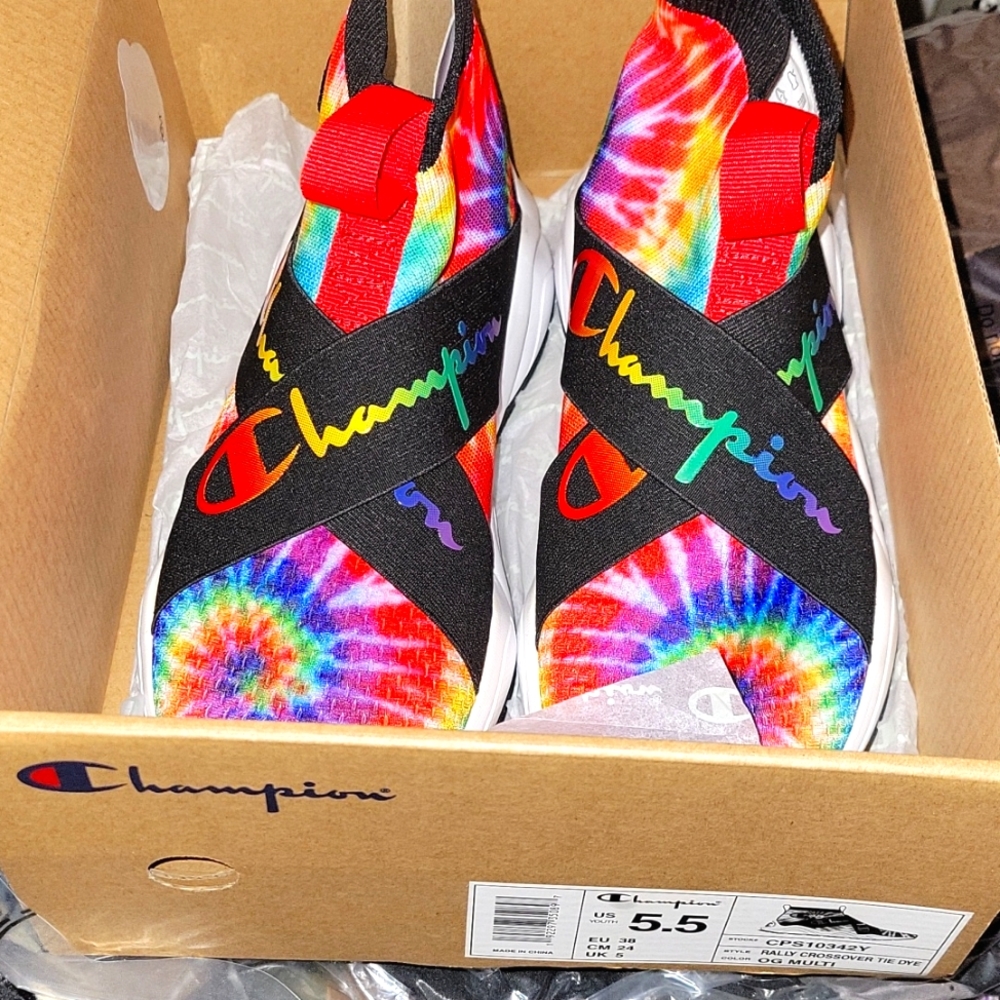 Champion (tie-dye) rally crossover sz. 5.5 youth